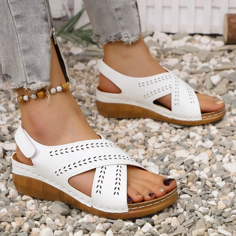 Women's Sandals 2025 Summer New Open-toed Platform Sandals Outdoor Leisure Commuter Office Women's High-heeled Sandals