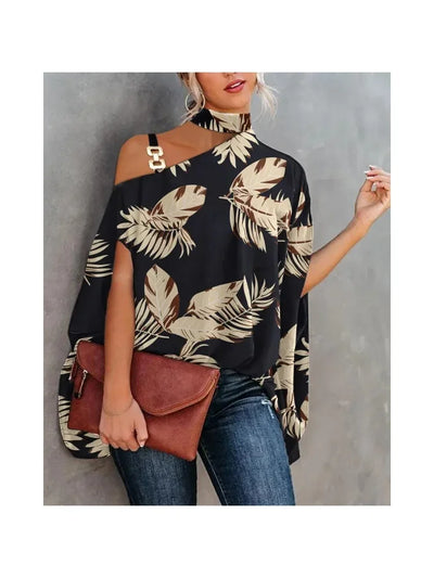 Casual Print Blouses For Women Fashion 2025 Floral Top Loose Batwing Sleeve Blouse Elegant Ladies Tops Summer Shirts y2k