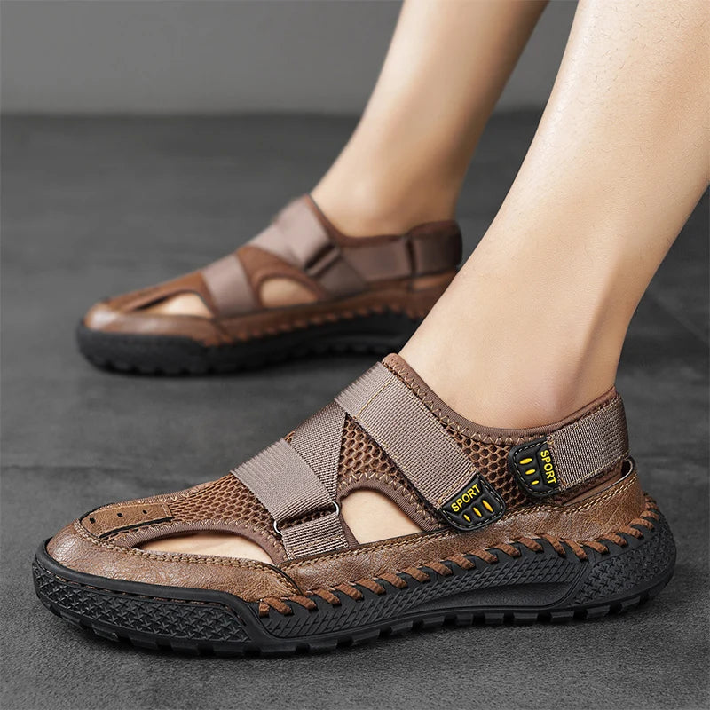 Men Summer Sandal Outdoor Casual Sandals for Men 2024 New Comfortable Trekking Hiking Sandals Beach Sandals Breathable Shoes