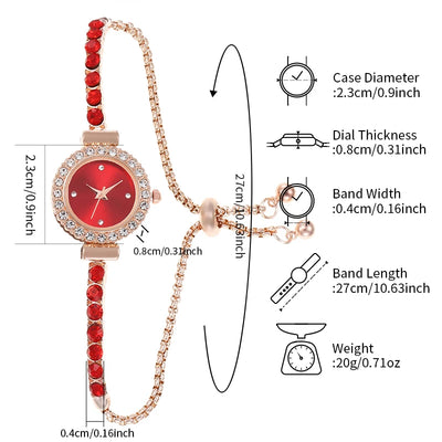 Women's Watches Fashion Exquisite Small Dial Bracelet Analog Quartz Watch（Box Not Included ）