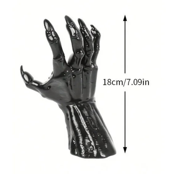 Wall Mounted Creepy Hands with Lighted Candles, Spooky Halloween Decoration, Gothic Hanging Wall Art for Home