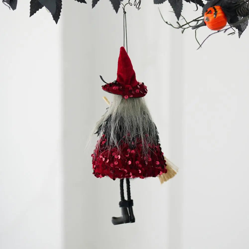 Witch Decor Witch-themed Halloween Ornament Spooky Halloween Witch Hanging Decorations for Garden Spooky Haunted House Decor