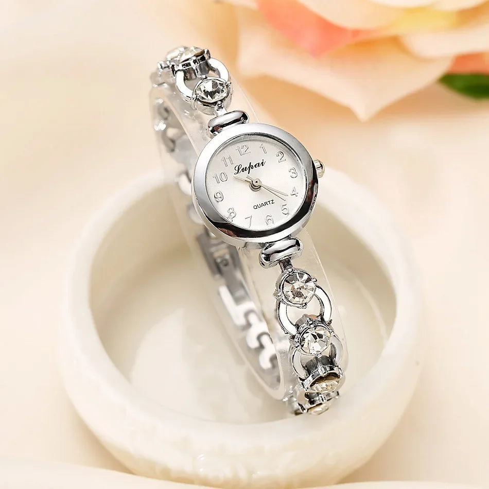 Women Watches 2025 Luxury Brands Stainless Steel Crystal Bracelet Wrist Watch Fashion Ladies Dress Reloj Mujer Montre Femme