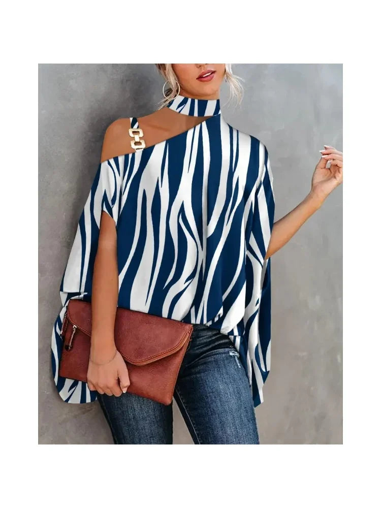 Casual Print Blouses For Women Fashion 2025 Floral Top Loose Batwing Sleeve Blouse Elegant Ladies Tops Summer Shirts y2k
