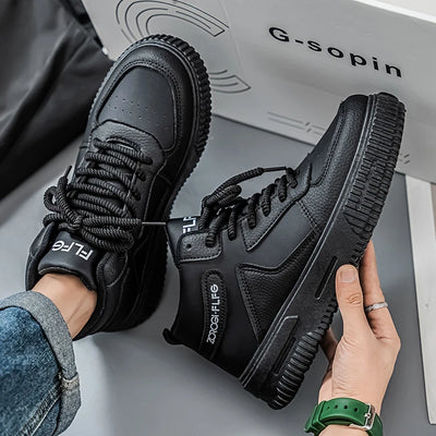 High-top Couple's Sneakers, Trendy and Versatile, Soft White Shoes with Thick Sole, Casual and Sporty, Anti-slip and Durable