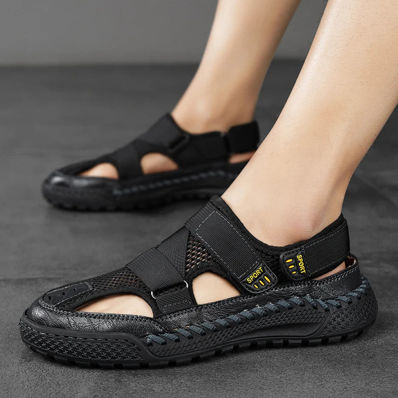 Men Summer Sandal Outdoor Casual Sandals for Men 2024 New Comfortable Trekking Hiking Sandals Beach Sandals Breathable Shoes