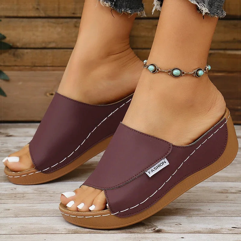 Women's Sandals Women Heels Sandals For Summer Shoes Woman Casual Wedgdes Heeled Sandalias De Mujer Slippers Summer Footwear