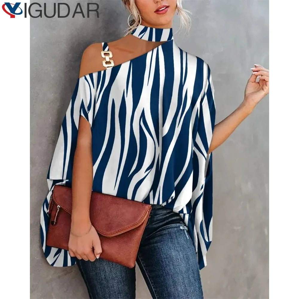 Casual Print Blouses For Women Fashion 2025 Floral Top Loose Batwing Sleeve Blouse Elegant Ladies Tops Summer Shirts y2k