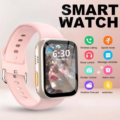 Smart Watch with 2.01-Inch HD Display – Wireless Calling/Dialing, Alarm/Message Notifications, Fitness Tracking, Music Control.