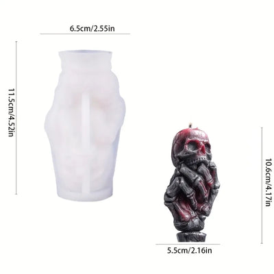Skeleton Bone Hand Candle Molds Scented Candles Soap Party Gifts Making Silicone Mould DIY Halloween Skull Hand Resin Crafts