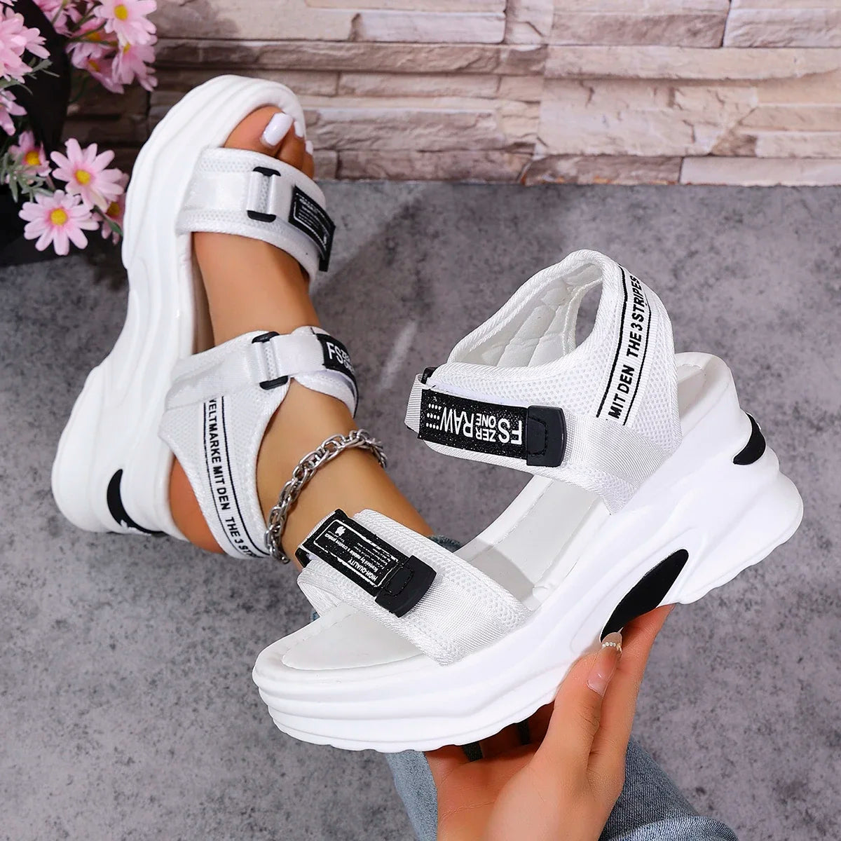 Women Sandals 2025 New Summer Platform Wedge Shoes Casual Heightening Slope with Shoes for Women High Heels Beach Sports Sandals