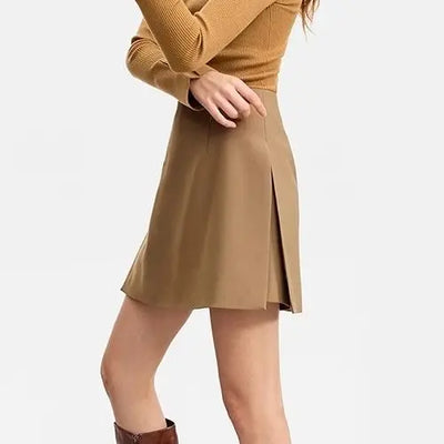 Casual short skirt women's high-waisted trouser  spring and summer new commuter slim straight  suit A-shaped trouser skirt