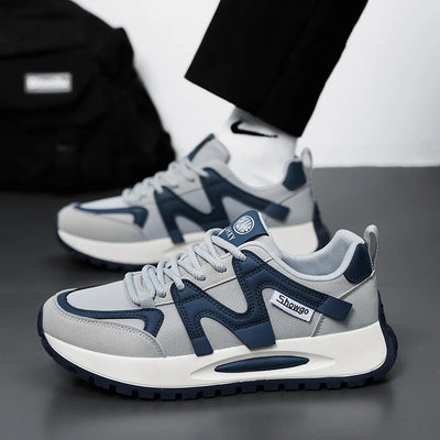 Men's White Sneakers 2025 New Arrival Fashionable Casual Shoes Durable Anti-slip Thick-soled Elevator Comfortable Breathable Eas