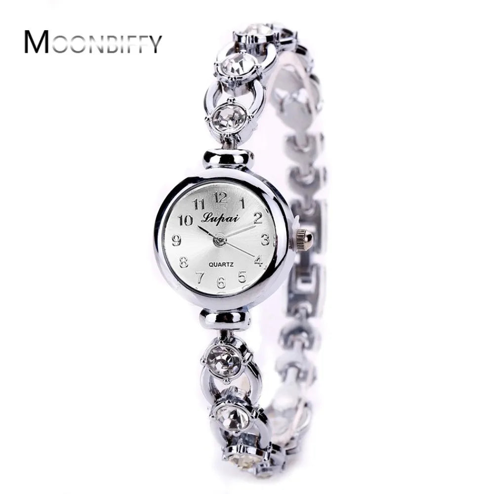 Women Watches 2025 Luxury Brands Stainless Steel Crystal Bracelet Wrist Watch Fashion Ladies Dress Reloj Mujer Montre Femme