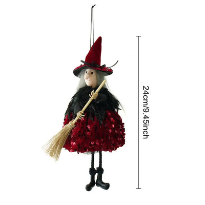 Witch Decor Witch-themed Halloween Ornament Spooky Halloween Witch Hanging Decorations for Garden Spooky Haunted House Decor