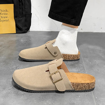 Fashion Men Mules Shoe with Arch Support Birkens Mens Shoes Men's Suede Sandals Retro Cork Clogs Unisex Classic