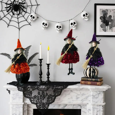 Witch Decor Witch-themed Halloween Ornament Spooky Halloween Witch Hanging Decorations for Garden Spooky Haunted House Decor