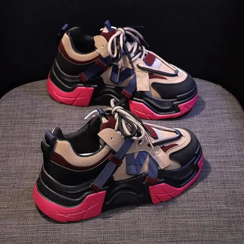 Sneakers Woman Footwear High on Platform Athletic Sports Spring Autumn Shoes for Women Trends 2025 Deals Korean New Casual Light