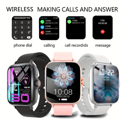 Smart watch, wireless calling /dial, Various APP Reminders,Suitable for men and women, sports watches，for iPhone/Andriod