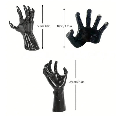 Wall Mounted Creepy Hands with Lighted Candles, Spooky Halloween Decoration, Gothic Hanging Wall Art for Home