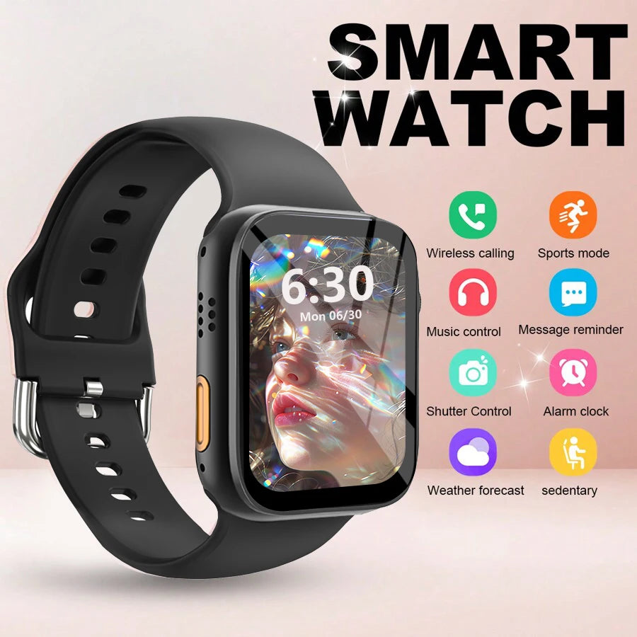 Smart Watch with 2.01-Inch HD Display – Wireless Calling/Dialing, Alarm/Message Notifications, Fitness Tracking, Music Control.