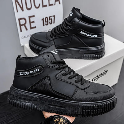 High-top Couple's Sneakers, Trendy and Versatile, Soft White Shoes with Thick Sole, Casual and Sporty, Anti-slip and Durable