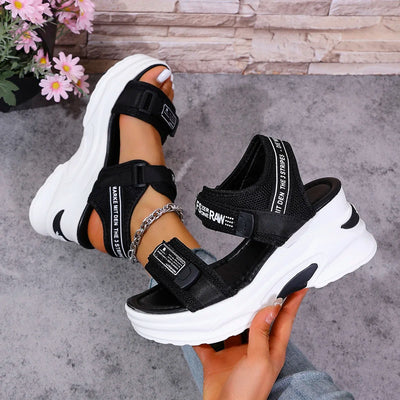 Women Sandals 2025 New Summer Platform Wedge Shoes Casual Heightening Slope with Shoes for Women High Heels Beach Sports Sandals