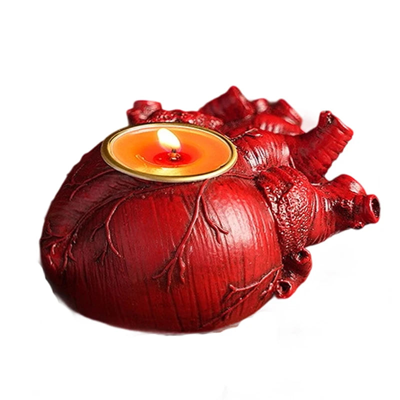 2025 Heart Candle Holder Skeleton Candle Holder Halloween Candle Holder Decoration Brain Ghost Festival Decoration Supplies Prop