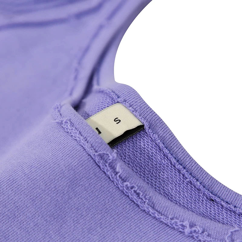 Casual 100% Cotton Crop Top Women Sleeveless Ladies Summer Tops Streetwear Pulovers Cropped Feminino