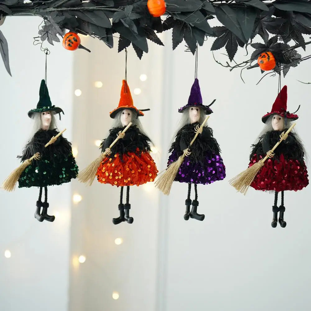 Witch Decor Witch-themed Halloween Ornament Spooky Halloween Witch Hanging Decorations for Garden Spooky Haunted House Decor