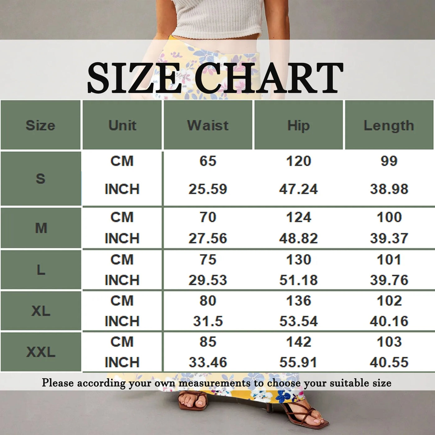 Summer casual skirt for women high waisted stretch printed skirt with pockets loose flowing long skirts fashion beach skirt