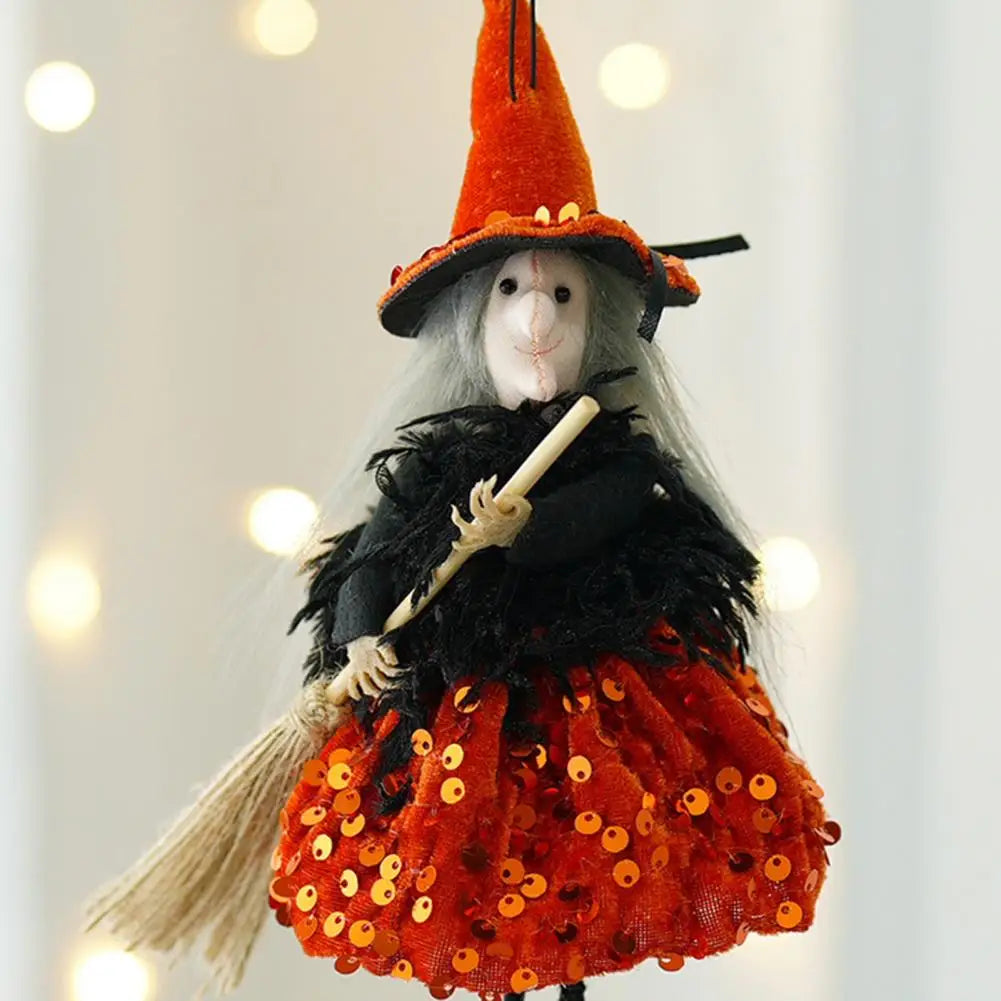 Witch Decor Witch-themed Halloween Ornament Spooky Halloween Witch Hanging Decorations for Garden Spooky Haunted House Decor