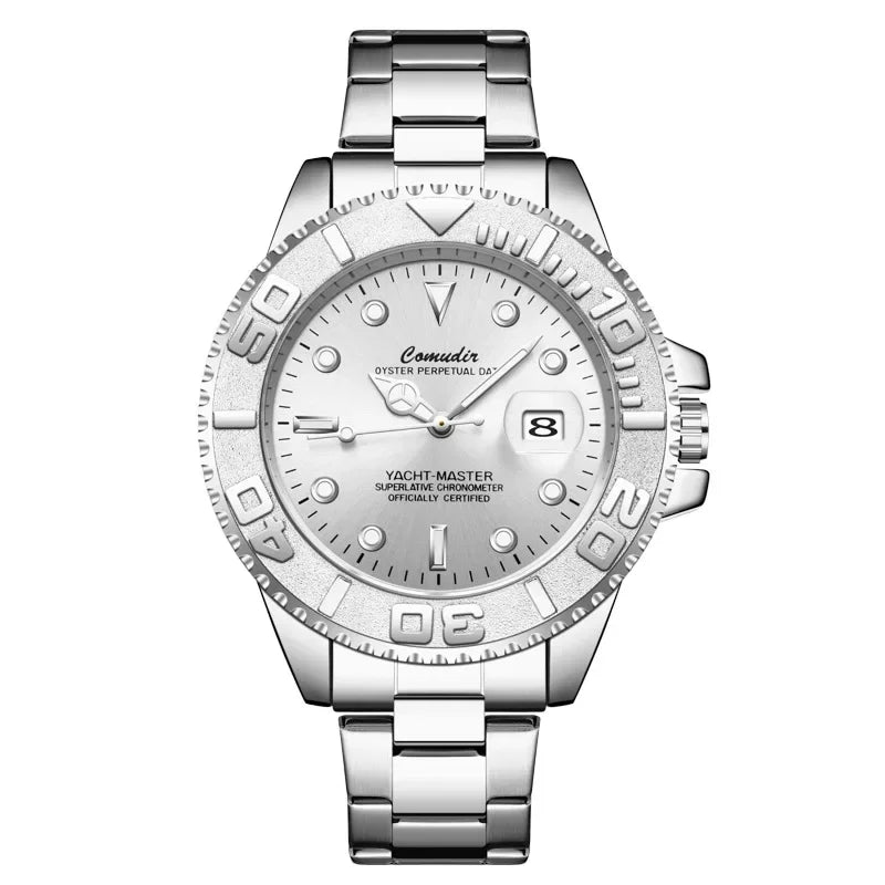 Automatic mechanical watch for men with hollow and waterproof features; with luminous and calendar functions