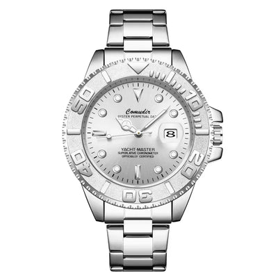 Automatic mechanical watch for men with hollow and waterproof features; with luminous and calendar functions